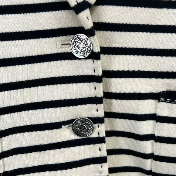 AVV Standard Michel Clan Blazer US S 38 Black Striped Knit Jacket Career Luxury - Picture 4 of 13